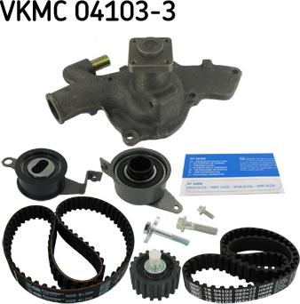 SKF VKMC 04103-3 - Водяной насос + комплект зубчатого ремня ГРМ autosila-amz.com