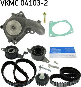 SKF VKMC 04103-2 - Водяной насос + комплект зубчатого ремня ГРМ autosila-amz.com