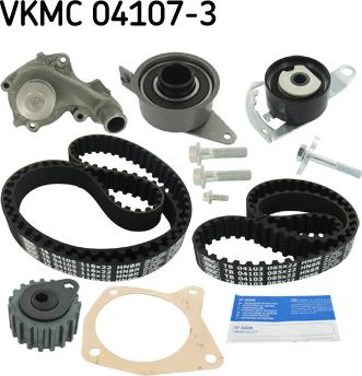 SKF VKMC 04107-3 - Водяной насос + комплект зубчатого ремня ГРМ autosila-amz.com