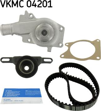 SKF VKMC 04201 - Водяной насос + комплект зубчатого ремня ГРМ autosila-amz.com