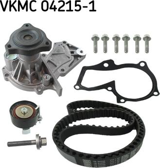SKF VKMC 04215-1 - Водяной насос + комплект зубчатого ремня ГРМ autosila-amz.com