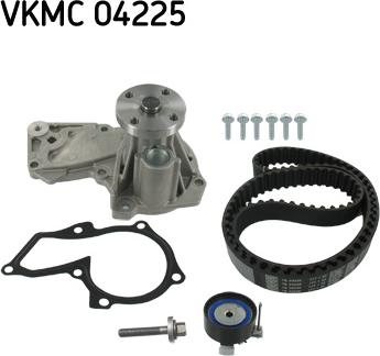 SKF VKMC 04225 - Водяной насос + комплект зубчатого ремня ГРМ autosila-amz.com