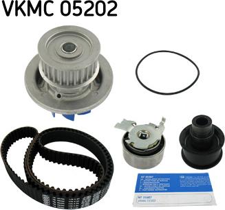SKF VKMC 05202 - Водяной насос + комплект зубчатого ремня ГРМ autosila-amz.com