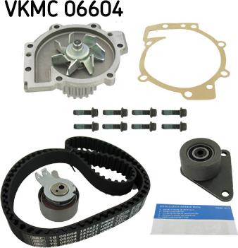 SKF VKMC 06604 - Водяной насос + комплект зубчатого ремня ГРМ autosila-amz.com