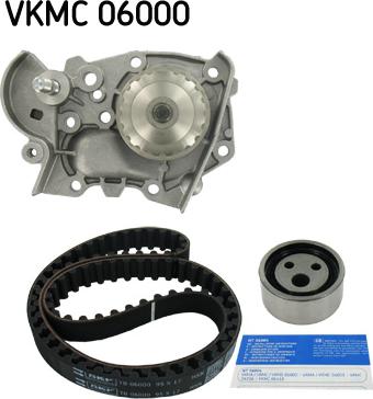 SKF VKMC 06000 - Водяной насос + комплект зубчатого ремня ГРМ autosila-amz.com