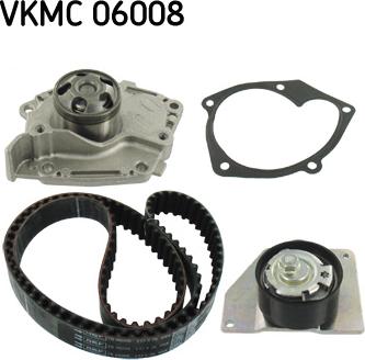 SKF VKMC 06008 - Водяной насос + комплект зубчатого ремня ГРМ autosila-amz.com