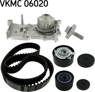 SKF VKMC 06020 - Водяной насос + комплект зубчатого ремня ГРМ autosila-amz.com