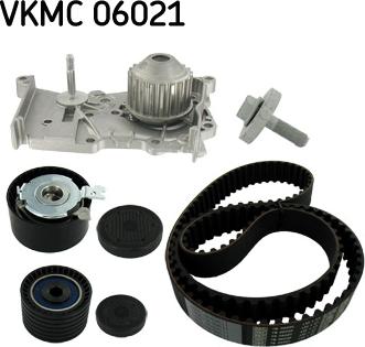 SKF VKMC 06021 - Водяной насос + комплект зубчатого ремня ГРМ autosila-amz.com
