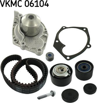 SKF VKMC 06104 - Водяной насос + комплект зубчатого ремня ГРМ autosila-amz.com