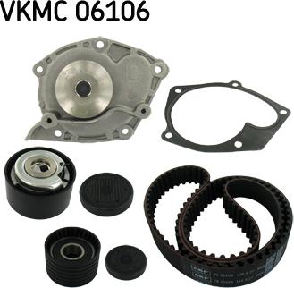 SKF VKMC 06106 - Водяной насос + комплект зубчатого ремня ГРМ autosila-amz.com