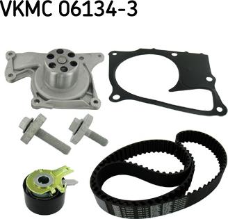 SKF VKMC 06134-3 - Водяной насос + комплект зубчатого ремня ГРМ autosila-amz.com