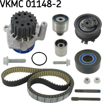 SKF VKMC 01148-2 - Водяной насос + комплект зубчатого ремня ГРМ autosila-amz.com