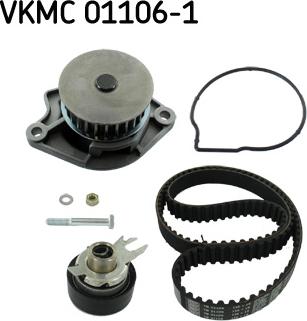 SKF VKMC 01106-1 - Водяной насос + комплект зубчатого ремня ГРМ autosila-amz.com