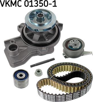 SKF VKMC 01350-1 - Водяной насос + комплект зубчатого ремня ГРМ autosila-amz.com