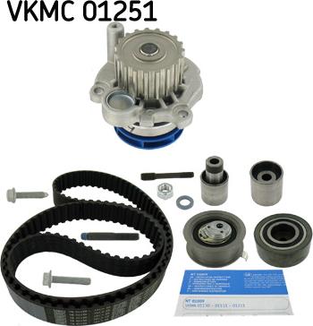 SKF VKMC 01251 - Водяной насос + комплект зубчатого ремня ГРМ autosila-amz.com