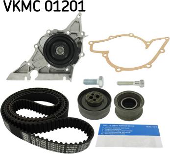 SKF VKMC 01201 - Комплект ГРМ (ремень + ролик + насос охлаждающей жидкости) AUDI 80 B4, A4 B5, A6 C4, A8 D2, CABRIOLE autosila-amz.com