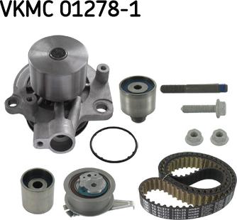 SKF VKMC 01278-1 - Водяной насос + комплект зубчатого ремня ГРМ autosila-amz.com