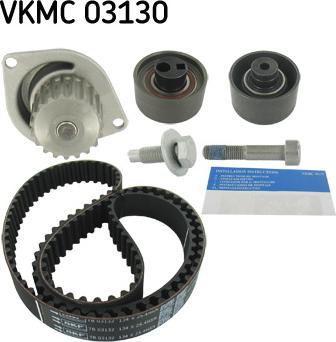 SKF VKMC 03130 - Водяной насос + комплект зубчатого ремня ГРМ autosila-amz.com