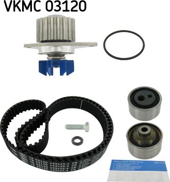 SKF VKMC 03120 - Водяной насос + комплект зубчатого ремня ГРМ autosila-amz.com