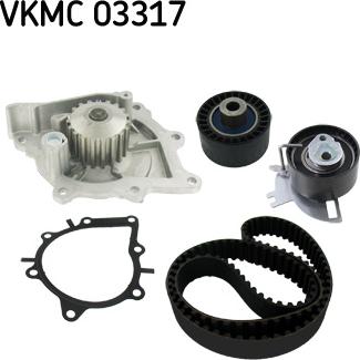 SKF VKMC 03317 - Водяной насос + комплект зубчатого ремня ГРМ autosila-amz.com