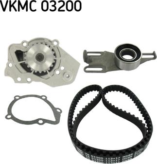 SKF VKMC 03200 - Водяной насос + комплект зубчатого ремня ГРМ autosila-amz.com