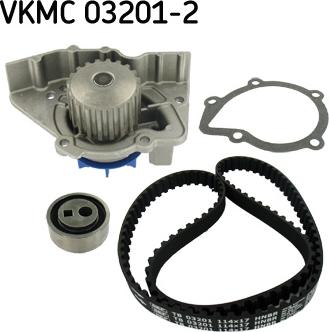 SKF VKMC 03201-2 - Водяной насос + комплект зубчатого ремня ГРМ autosila-amz.com