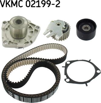 SKF VKMC 02199-2 - Водяной насос + комплект зубчатого ремня ГРМ autosila-amz.com