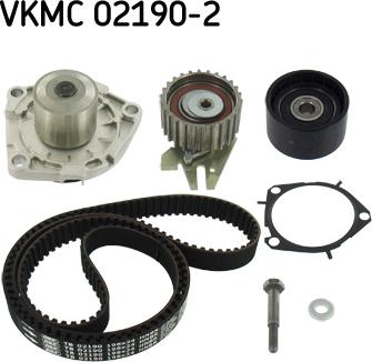 SKF VKMC 02190-2 - Водяной насос + комплект зубчатого ремня ГРМ autosila-amz.com