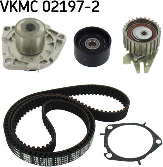 SKF VKMC 02197-2 - Водяной насос + комплект зубчатого ремня ГРМ autosila-amz.com