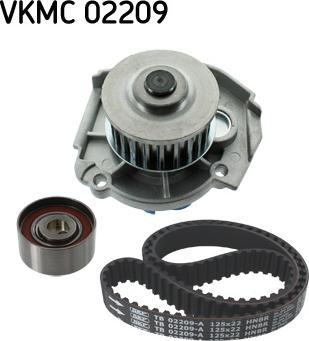 SKF VKMC 02209 - Водяной насос + комплект зубчатого ремня ГРМ autosila-amz.com