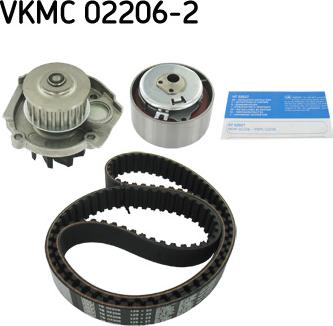 SKF VKMC 02206-2 - Водяной насос + комплект зубчатого ремня ГРМ autosila-amz.com