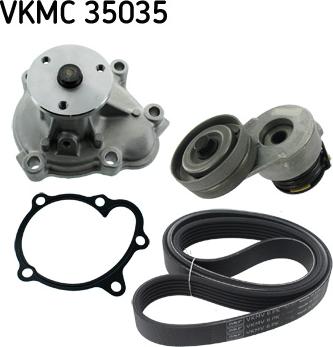 SKF VKMC 35035 - Водяной насос + комплект ручейковых ремней autosila-amz.com
