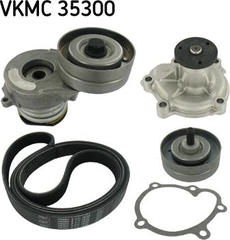 SKF VKMC 35300 - Водяной насос + комплект ручейковых ремней autosila-amz.com