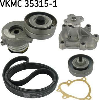 SKF VKMC 35315-1 - Водяной насос + комплект ручейковых ремней autosila-amz.com