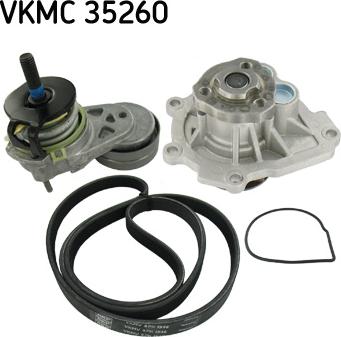 SKF VKMC 35260 - Водяной насос + комплект ручейковых ремней autosila-amz.com