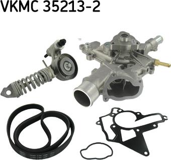 SKF VKMC 35213-2 - Комплект поликл. ремня с вод.насосом Opel Corsa C -2010 autosila-amz.com