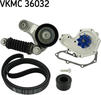SKF VKMC 36032 - Водяной насос + комплект ручейковых ремней autosila-amz.com