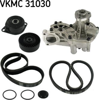 SKF VKMC 31030 - Водяной насос + комплект ручейковых ремней autosila-amz.com