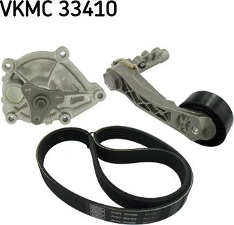 SKF VKMC 33410 - Водяной насос + комплект ручейковых ремней autosila-amz.com