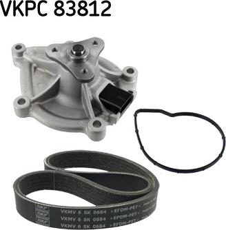 SKF VKMC 33843 - Водяной насос + комплект ручейковых ремней autosila-amz.com