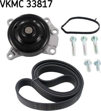 SKF VKMC 33817 - Водяной насос + комплект ручейковых ремней autosila-amz.com
