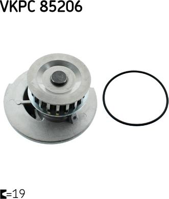 SKF VKPC 85206 - Водяной насос autosila-amz.com