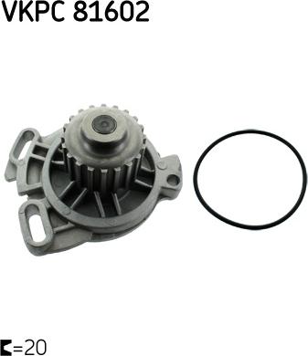 SKF VKPC 81602 - Водяной насос autosila-amz.com