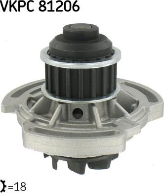 SKF VKPC 81206 - Водяной насос autosila-amz.com