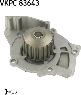 SKF VKPC 83643 - Водяной насос autosila-amz.com