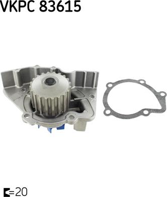 SKF VKPC 83615 - Водяной насос autosila-amz.com