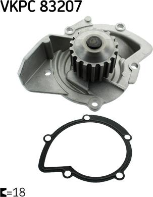 SKF VKPC 83207 - Водяной насос autosila-amz.com