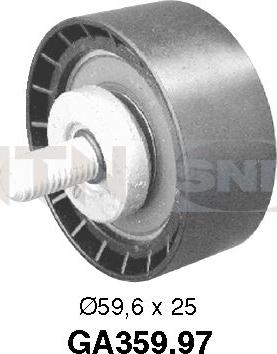 SNR GA359.97 - Ролик, поликлиновый ремень autosila-amz.com