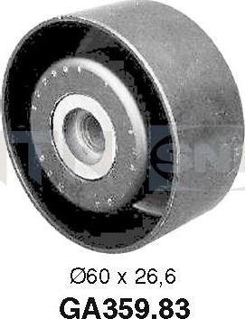 SNR GA359.83 - ролик обводной ремня генератора!\ Citroen Berlingo, Peugeot 206/306/Partner 1.9D 98> autosila-amz.com