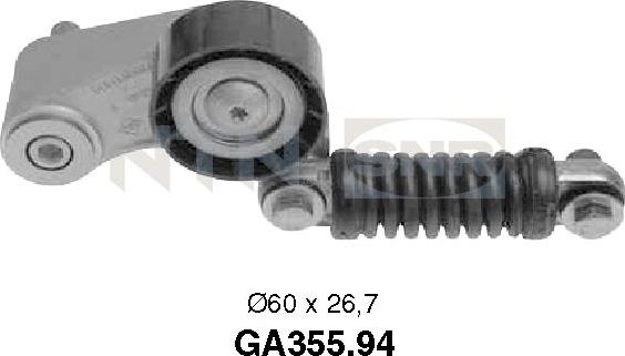 SNR GA355.94 - Ролик, поликлиновый ремень autosila-amz.com